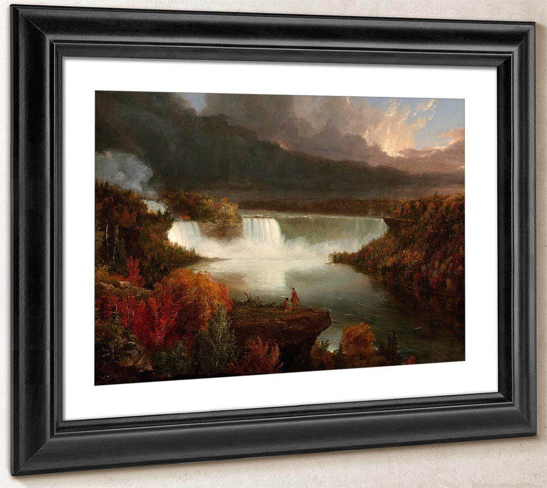Distant View Of Niagara Falls By Cole Thomas Fine Art Print