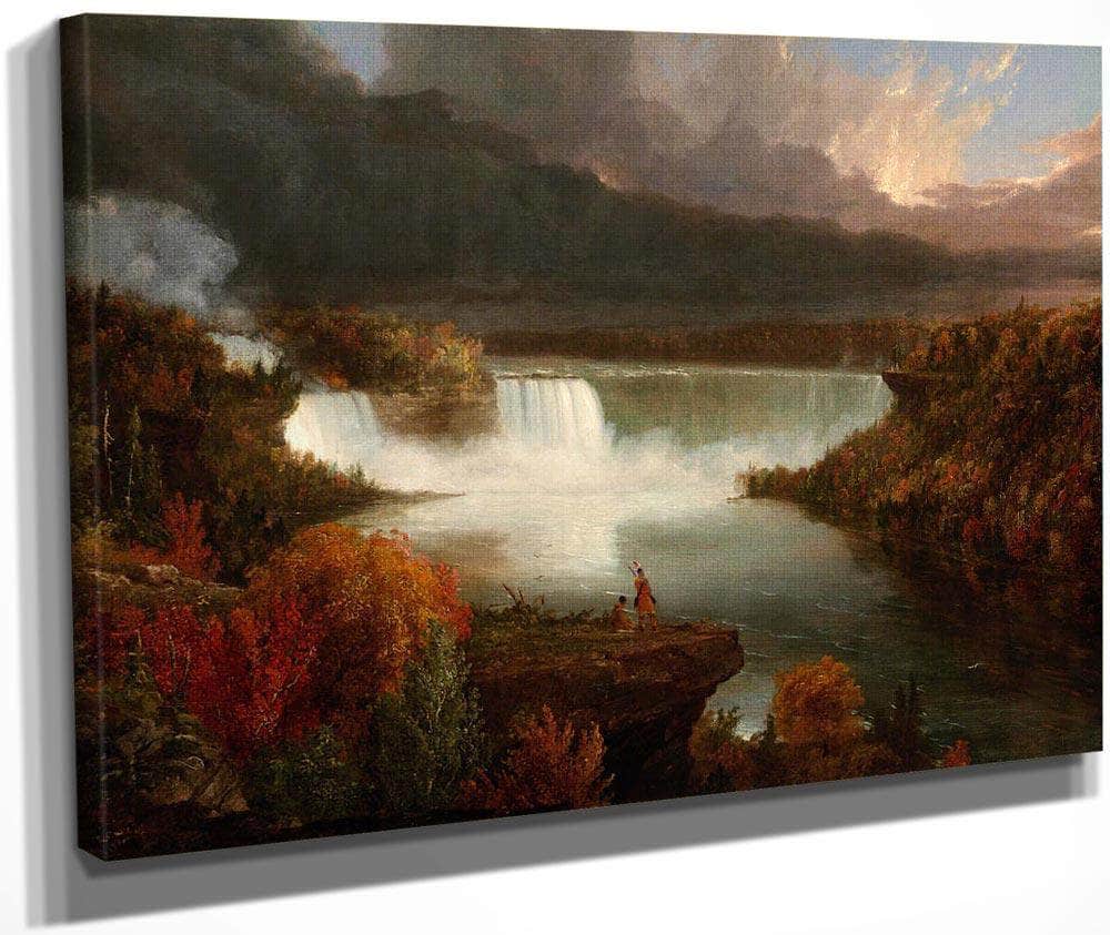 Distant View Of Niagara Falls By Cole Thomas Fine Art Print