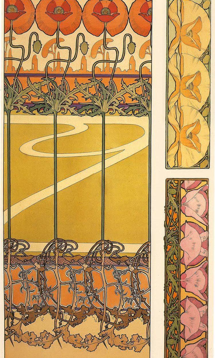 Documents Decoratifs By Alphonse Mucha Fine Art Print