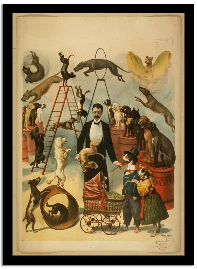 Dog Circus Poster  Vintage Poster Fine Art Print