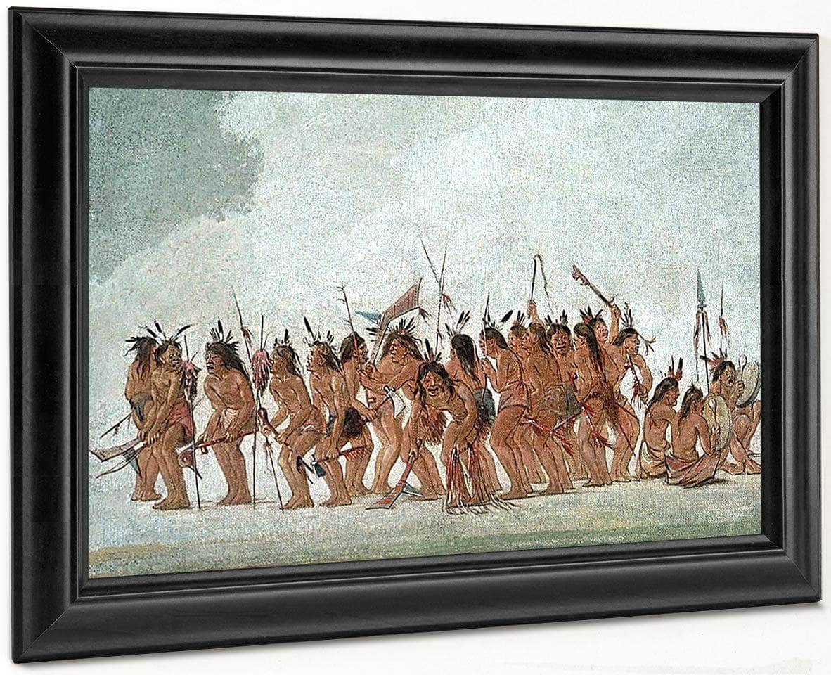 Dog Dance At Fort Snelling By George Catlin Fine Art Print