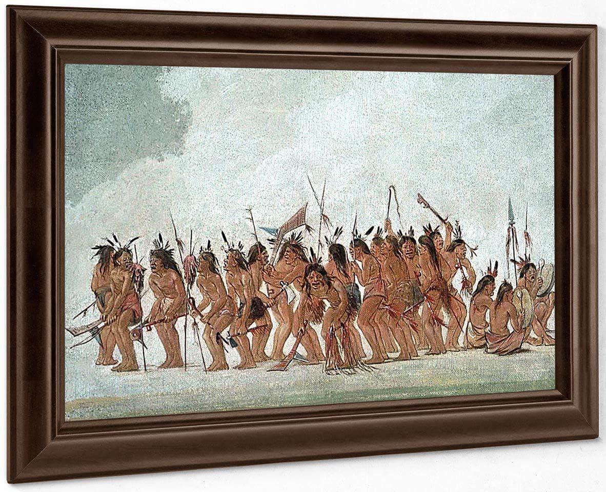 Dog Dance At Fort Snelling By George Catlin Fine Art Print