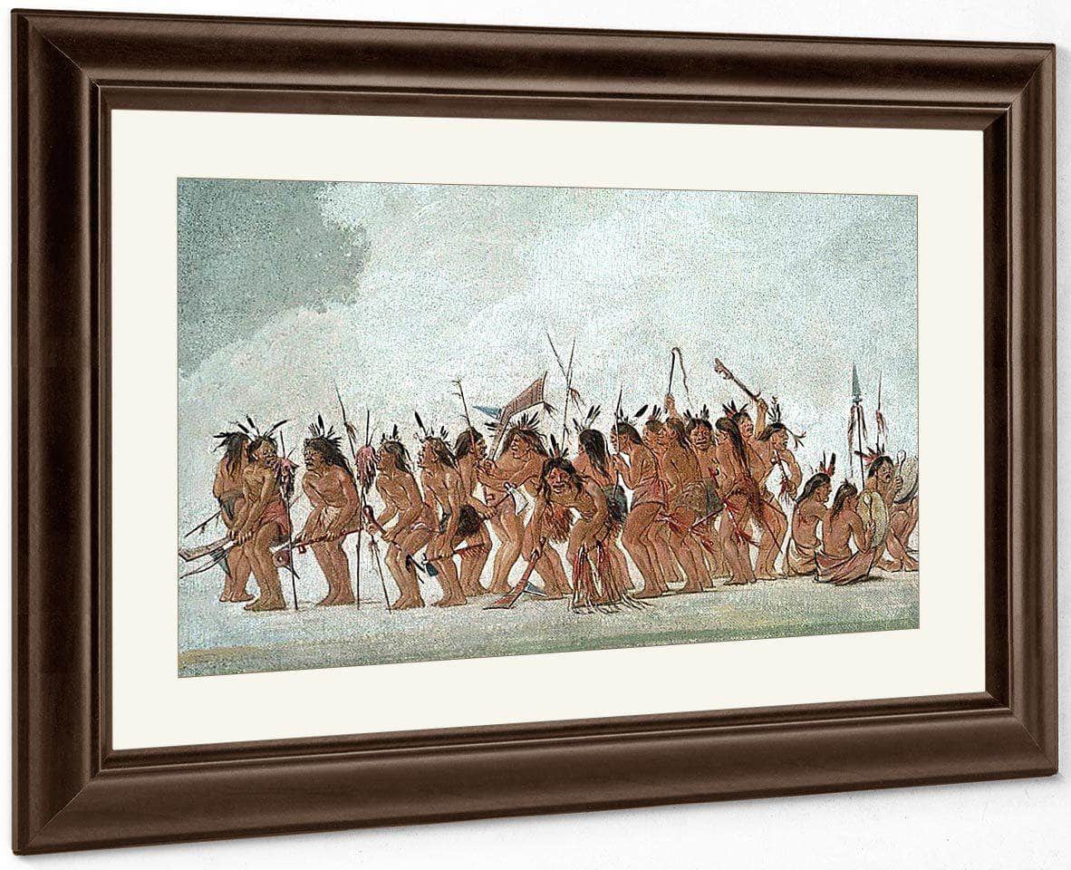 Dog Dance At Fort Snelling By George Catlin Fine Art Print