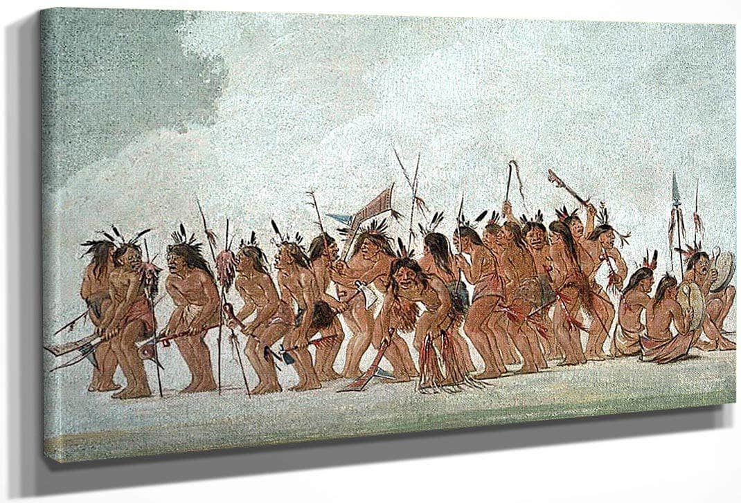Dog Dance At Fort Snelling By George Catlin Fine Art Print