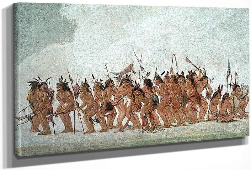 Dog Dance At Fort Snelling By George Catlin Fine Art Print