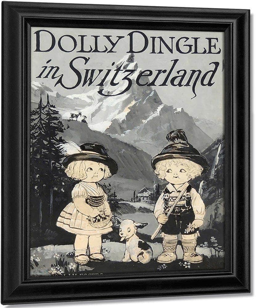 Dolly Dingle In Switzerland By Grace G Drayton Fine Art Print