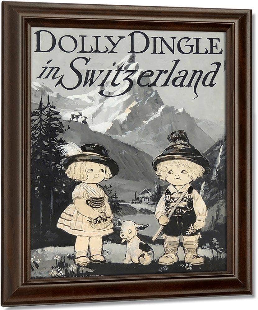 Dolly Dingle In Switzerland By Grace G Drayton Fine Art Print
