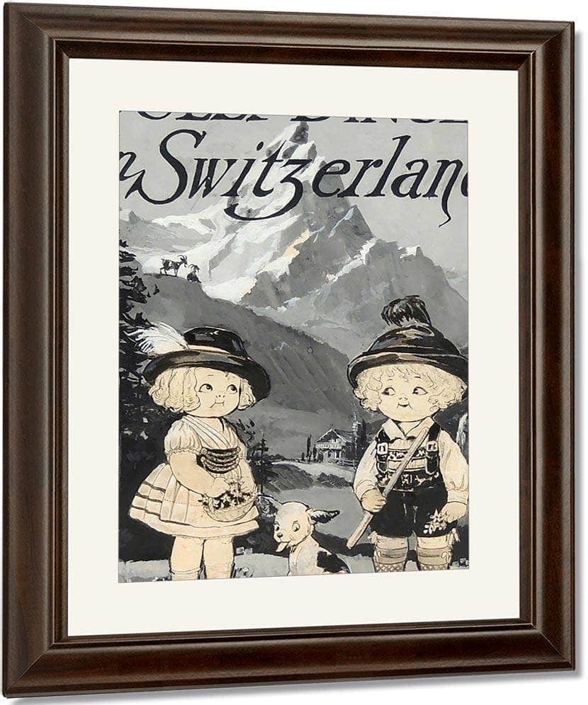 Dolly Dingle In Switzerland By Grace G Drayton Fine Art Print