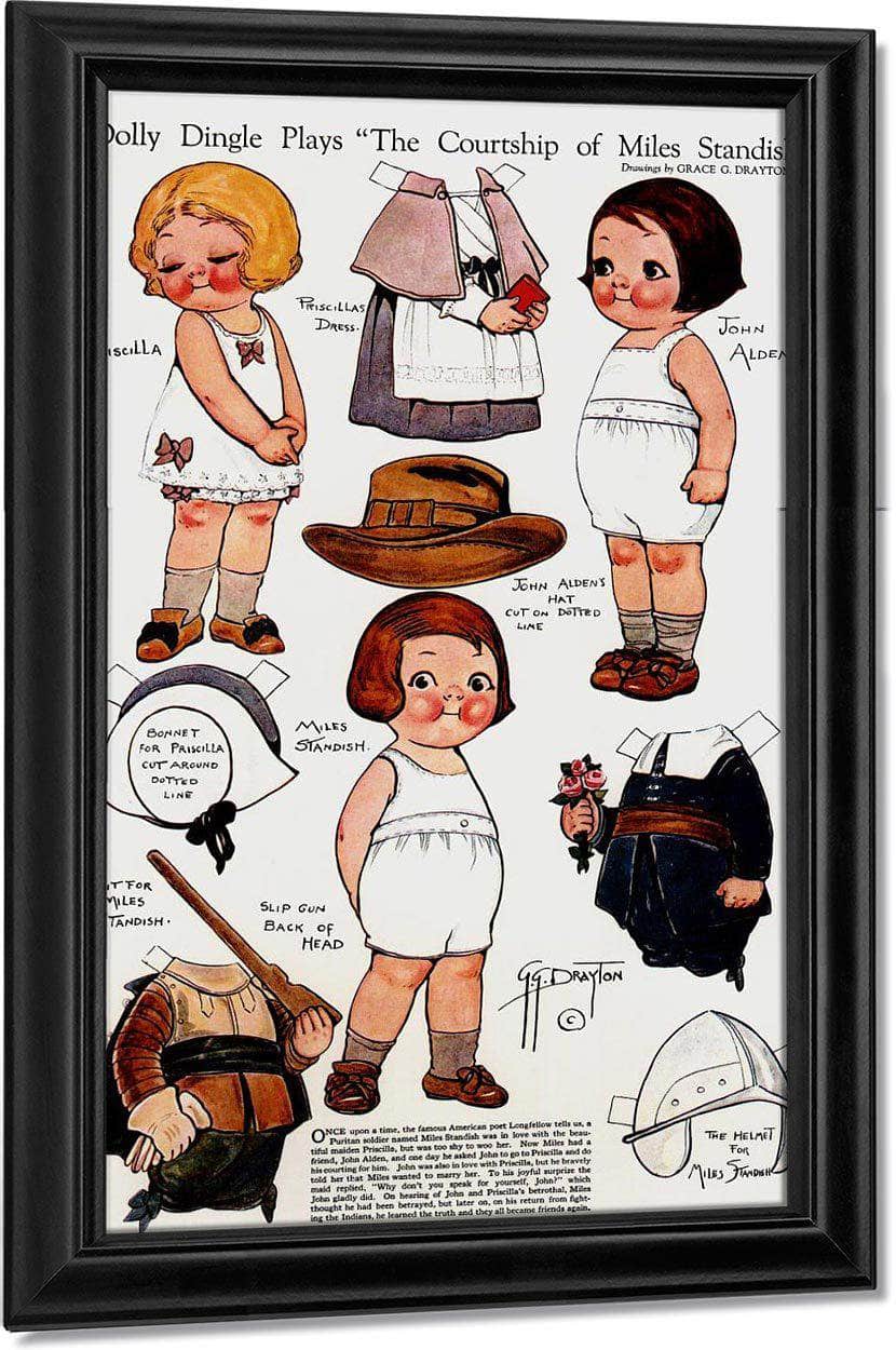 Dolly Dingle Paperdoll 1 By Grace G Drayton Fine Art Print