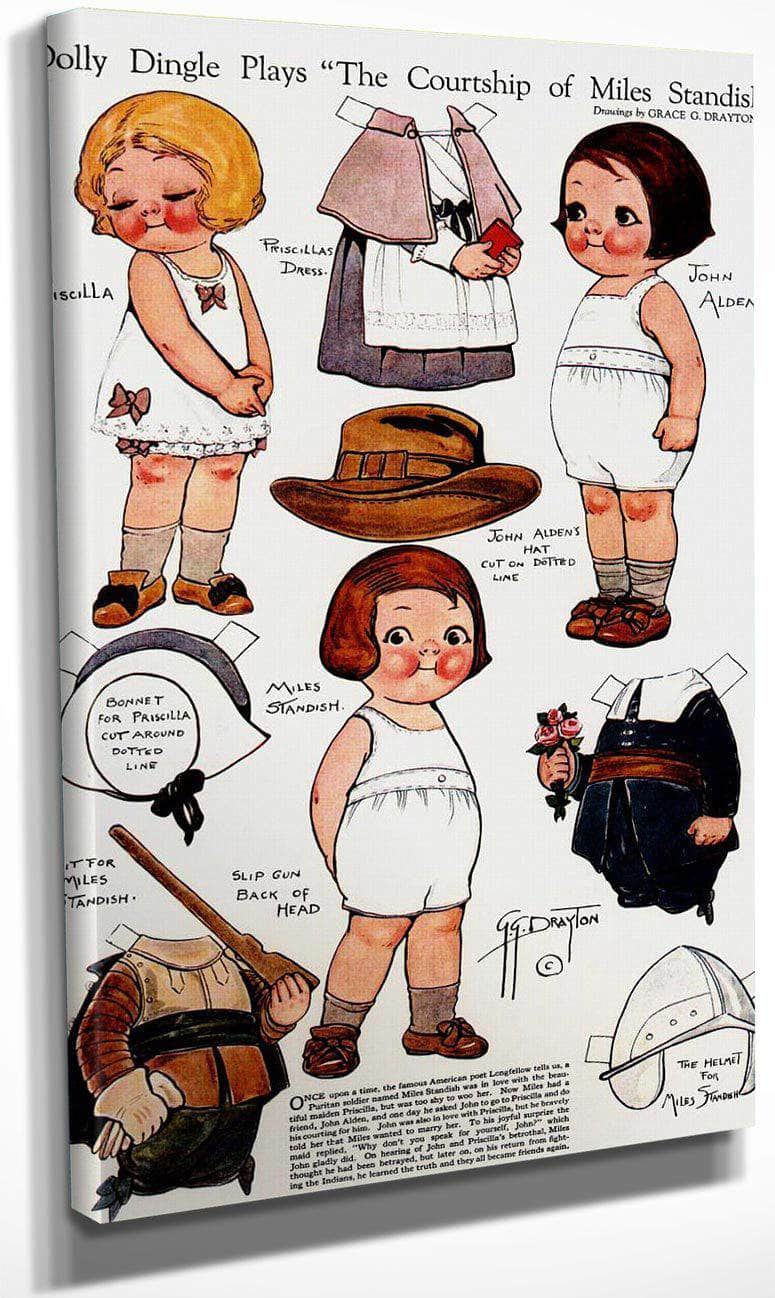 Dolly Dingle Paperdoll 1 By Grace G Drayton Fine Art Print