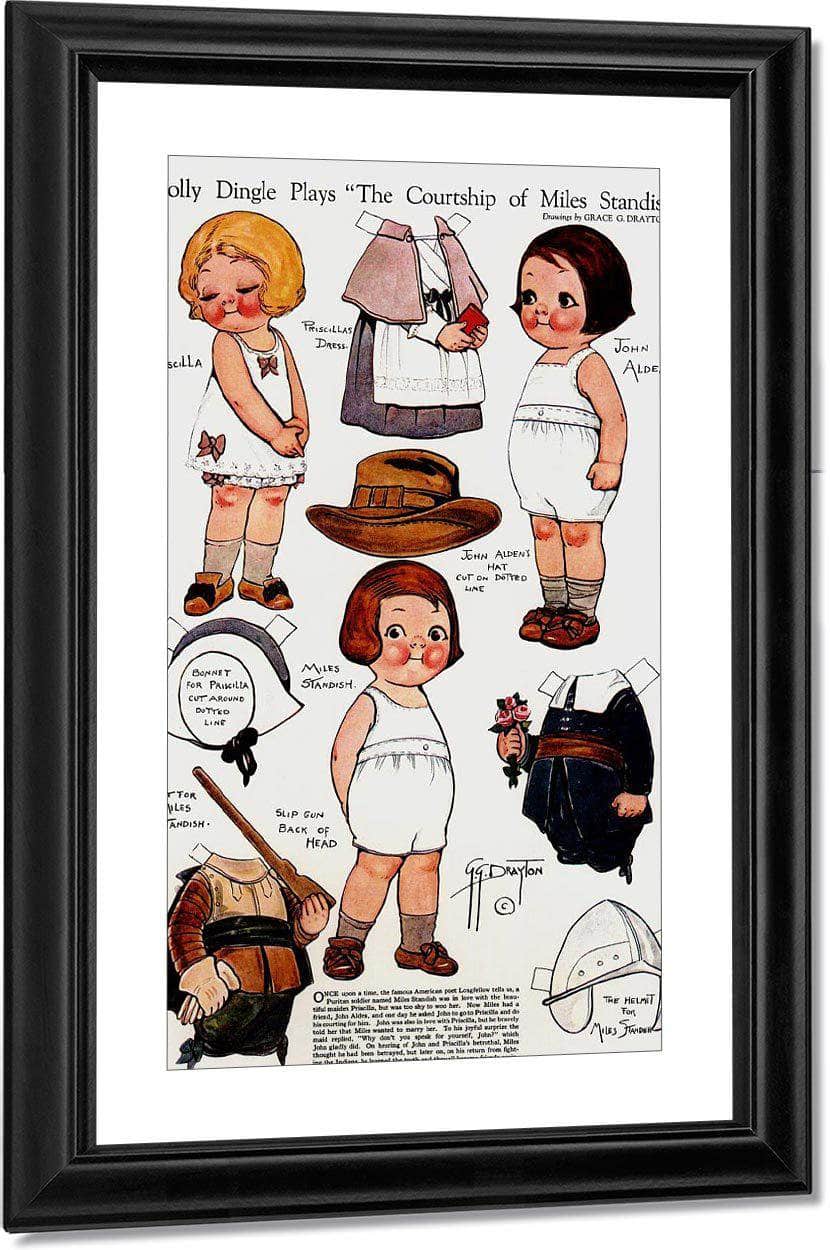 Dolly Dingle Paperdoll 1 By Grace G Drayton Fine Art Print