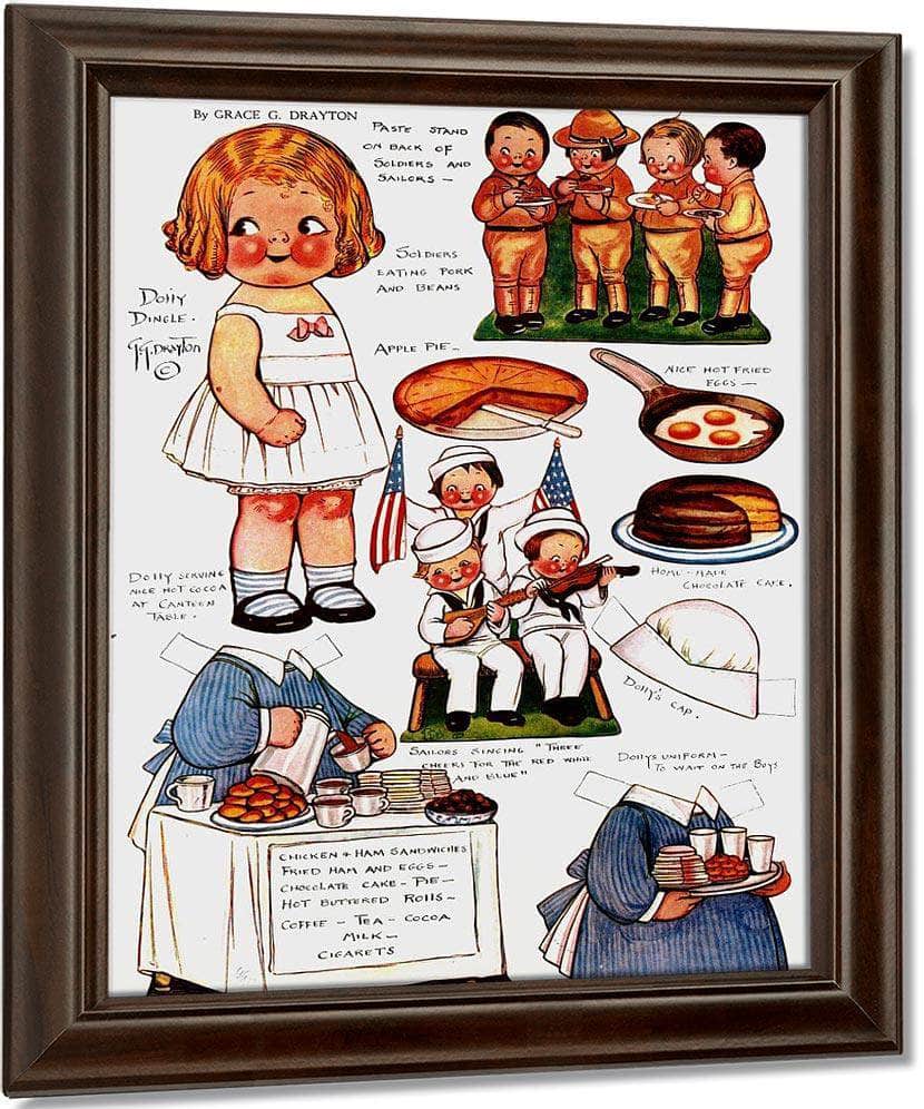 Dolly Dingle Paperdoll 10 By Grace G Drayton Fine Art Print