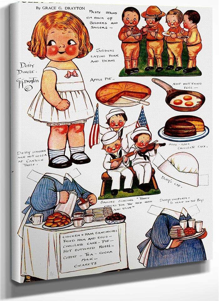 Dolly Dingle Paperdoll 10 By Grace G Drayton Fine Art Print