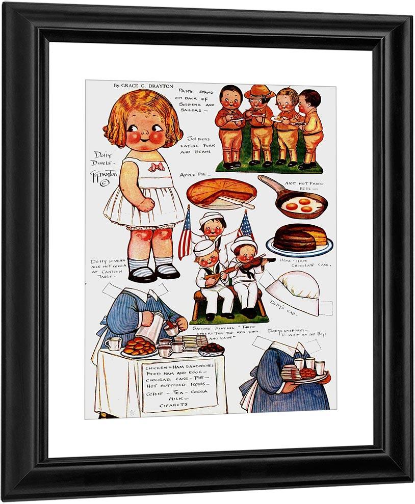 Dolly Dingle Paperdoll 10 By Grace G Drayton Fine Art Print