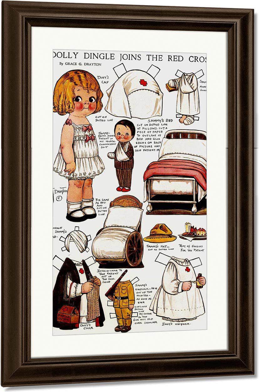 Dolly Dingle Paperdoll 11 By Grace G Drayton Fine Art Print