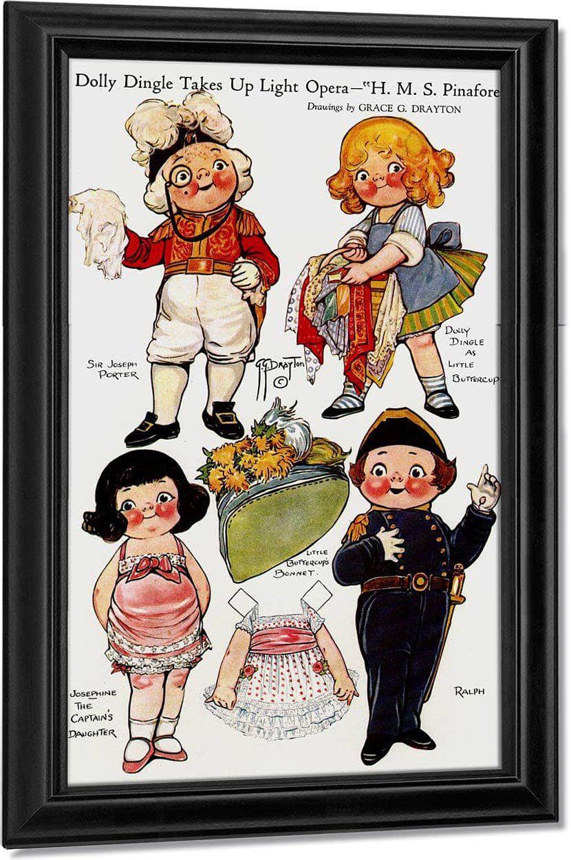 Dolly Dingle Paperdoll 13 By Grace G Drayton Fine Art Print