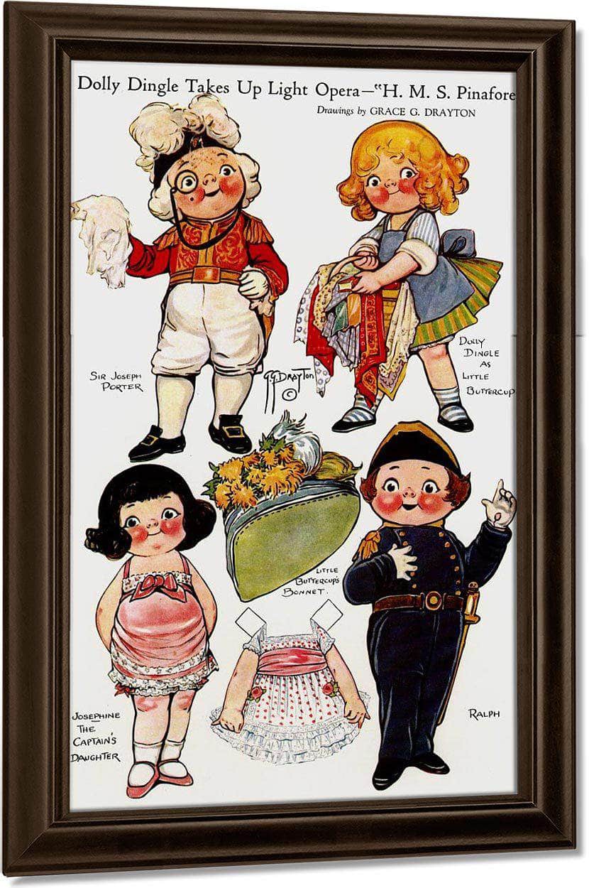 Dolly Dingle Paperdoll 13 By Grace G Drayton Fine Art Print