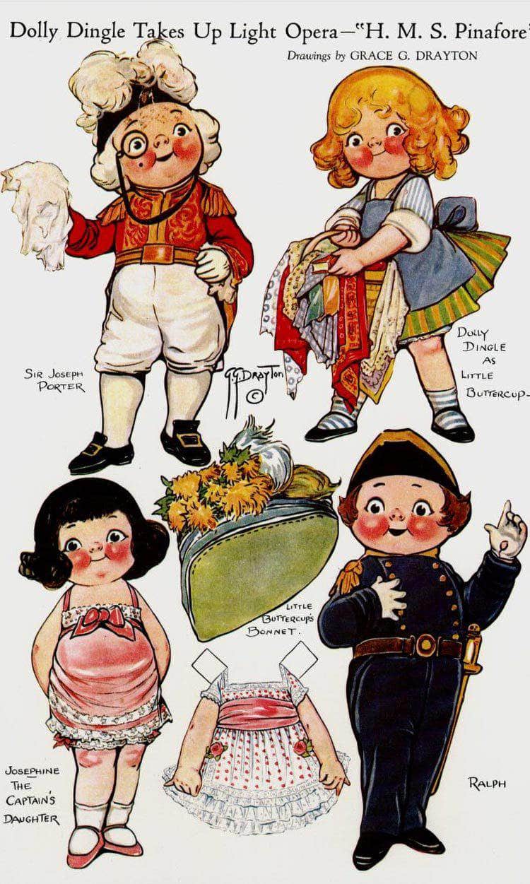 Dolly Dingle Paperdoll 13 By Grace G Drayton Fine Art Print