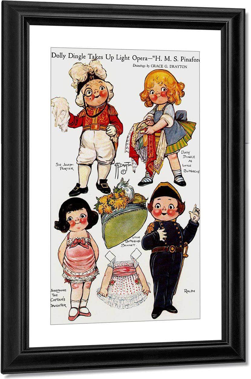 Dolly Dingle Paperdoll 13 By Grace G Drayton Fine Art Print