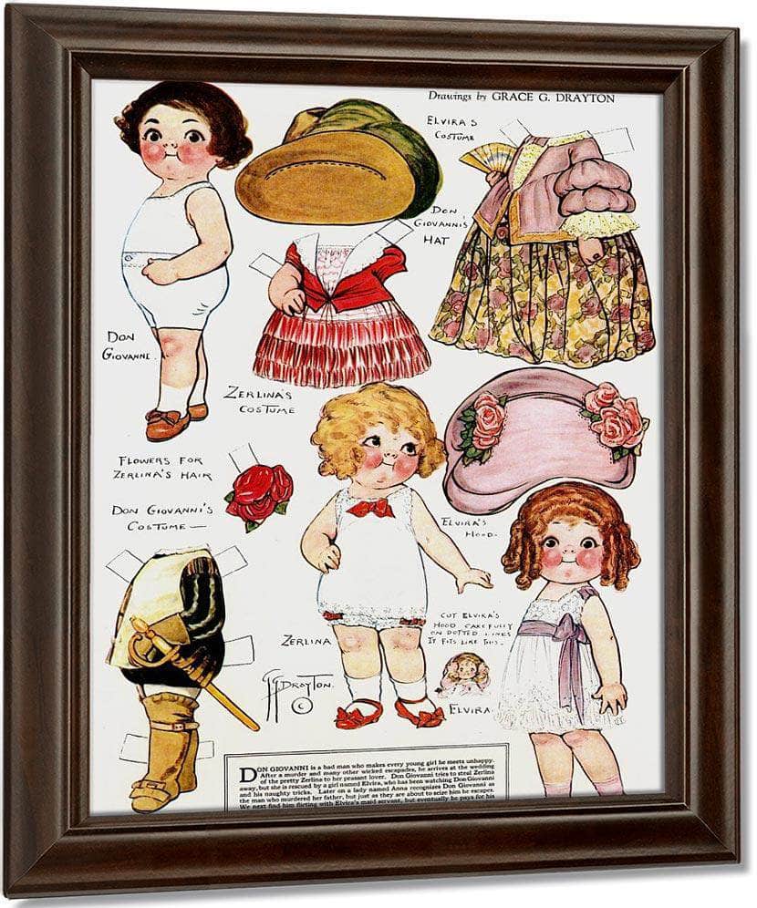 Dolly Dingle Paperdoll 14 By Grace G Drayton Fine Art Print