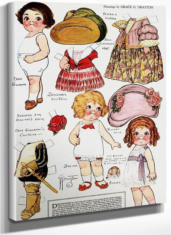 Dolly Dingle Paperdoll 14 By Grace G Drayton Fine Art Print