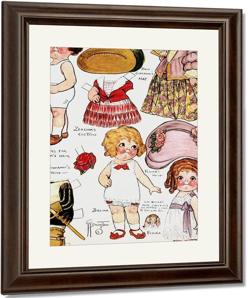 Dolly Dingle Paperdoll 14 By Grace G Drayton Fine Art Print