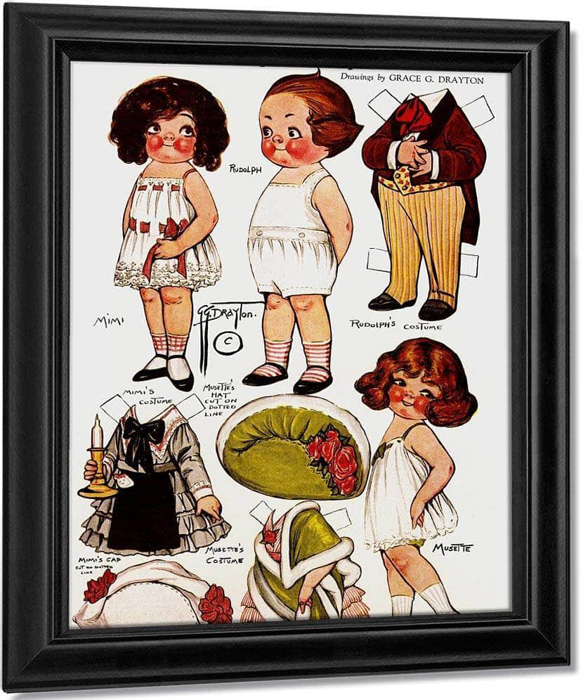 Dolly Dingle Paperdoll 15 By Grace G Drayton Fine Art Print