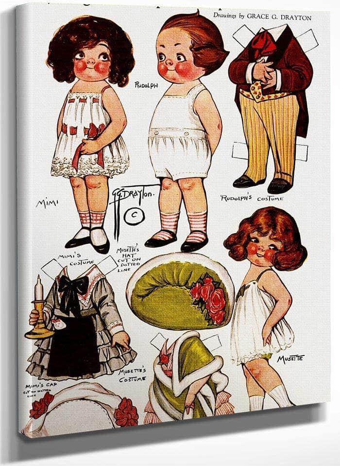 Dolly Dingle Paperdoll 15 By Grace G Drayton Fine Art Print