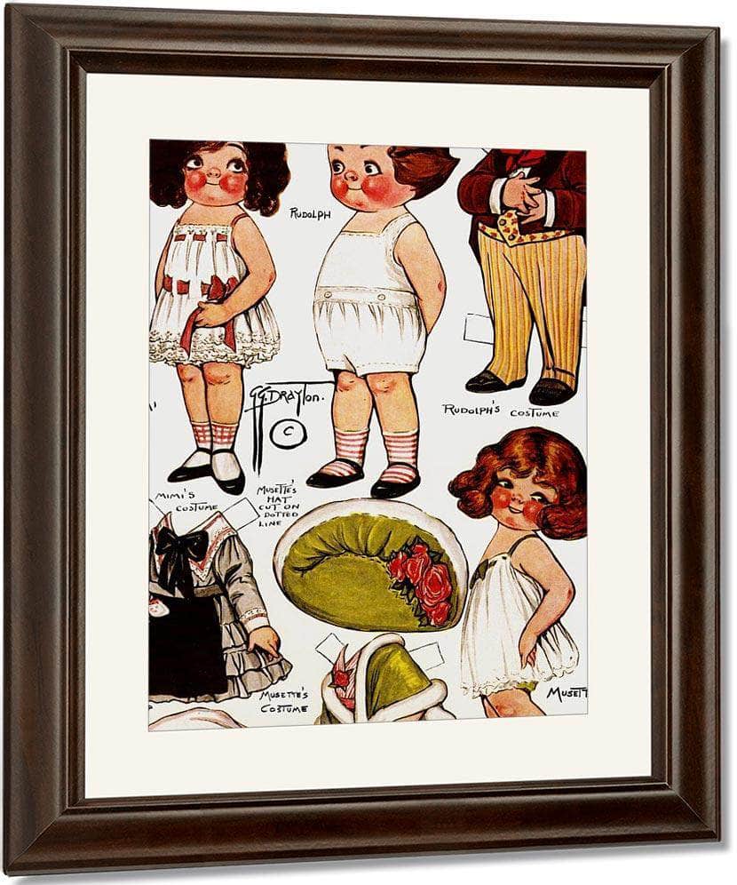 Dolly Dingle Paperdoll 15 By Grace G Drayton Fine Art Print