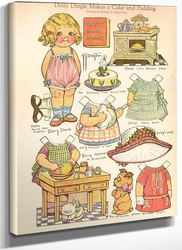 Dolly Dingle Paperdoll 17 By Grace G Drayton Fine Art Print