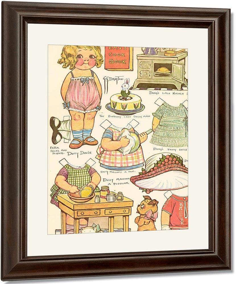 Dolly Dingle Paperdoll 17 By Grace G Drayton Fine Art Print