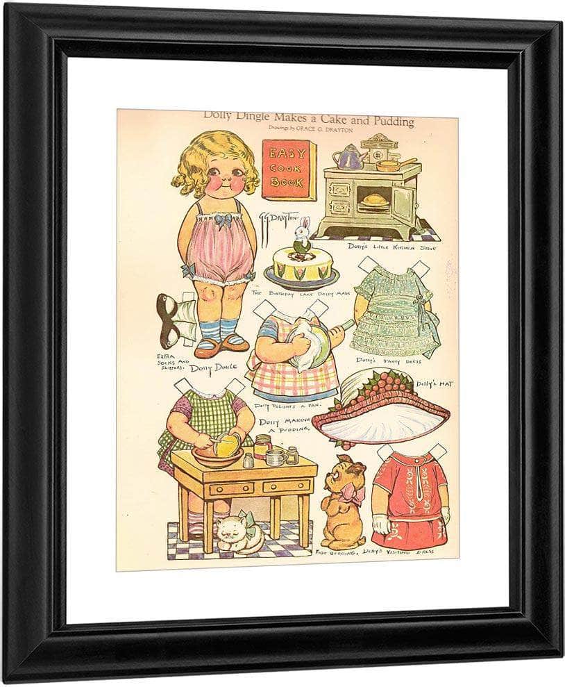 Dolly Dingle Paperdoll 17 By Grace G Drayton Fine Art Print