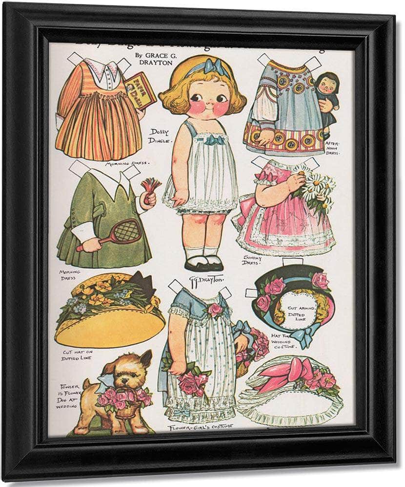 Dolly Dingle Paperdoll 18 By Grace G Drayton Fine Art Print