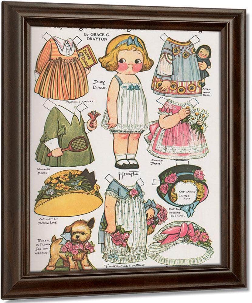 Dolly Dingle Paperdoll 18 By Grace G Drayton Fine Art Print
