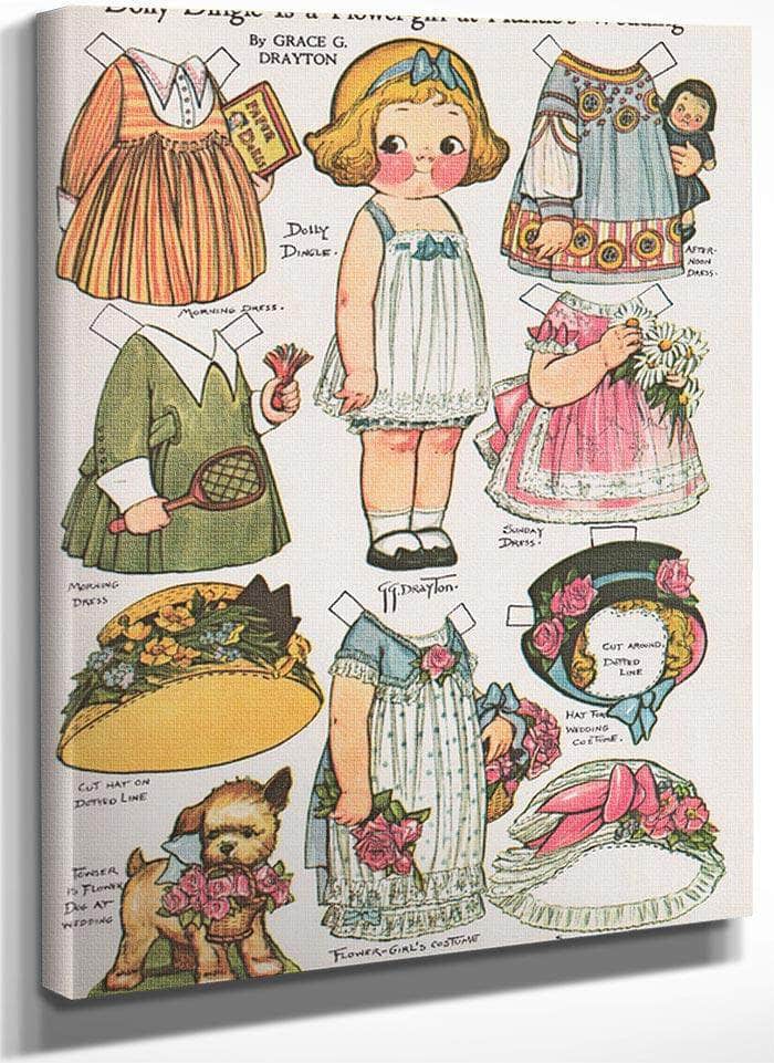 Dolly Dingle Paperdoll 18 By Grace G Drayton Fine Art Print