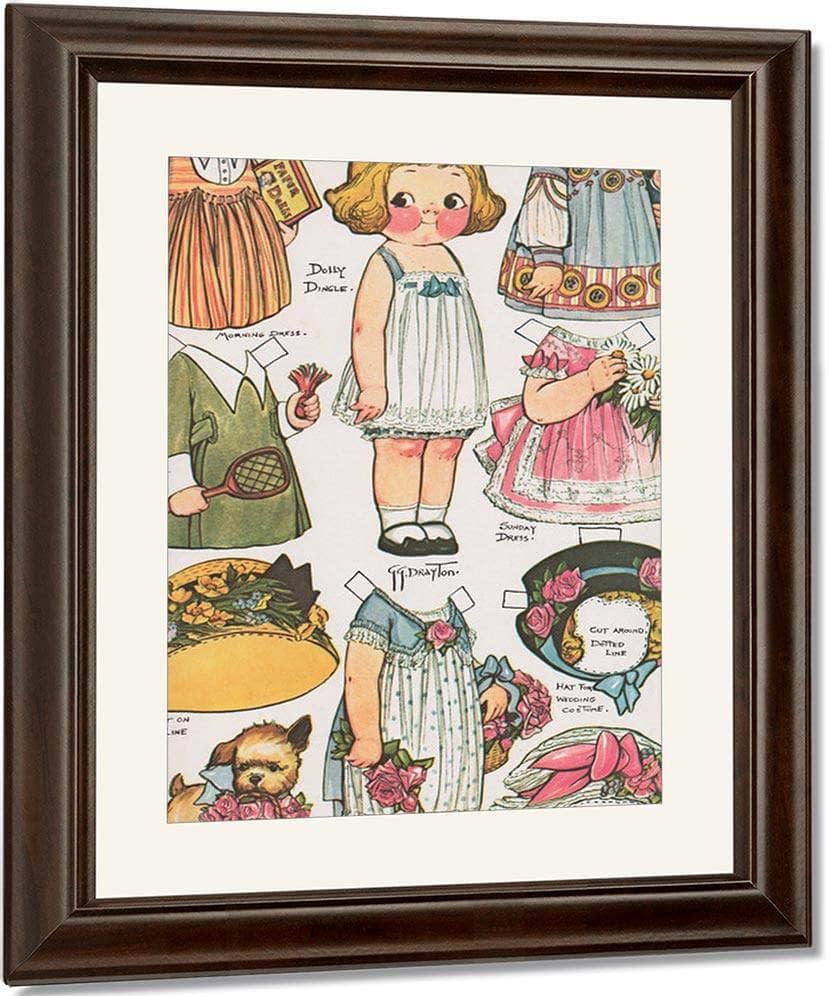 Dolly Dingle Paperdoll 18 By Grace G Drayton Fine Art Print