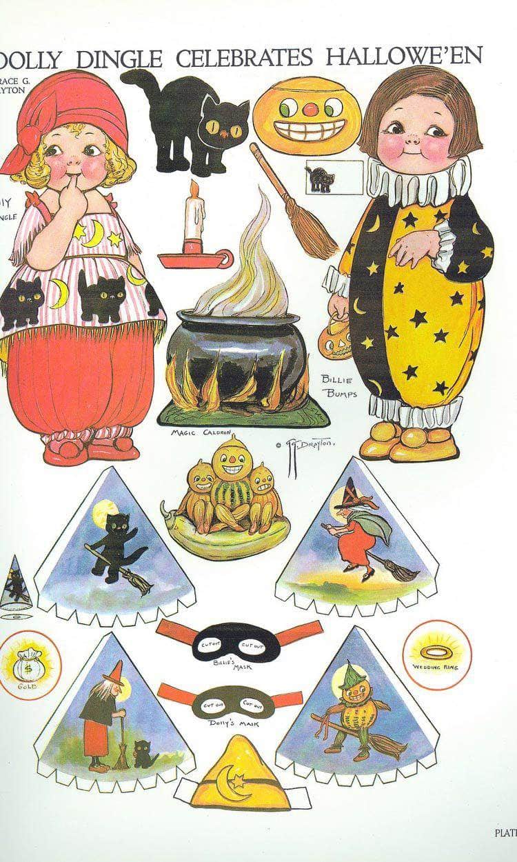 Dolly Dingle Paperdoll 19 By Grace G Drayton Fine Art Print