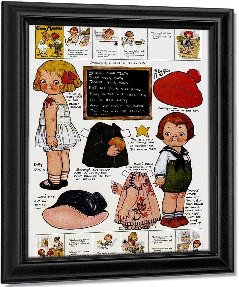 Dolly Dingle Paperdoll 2 By Grace G Drayton Fine Art Print