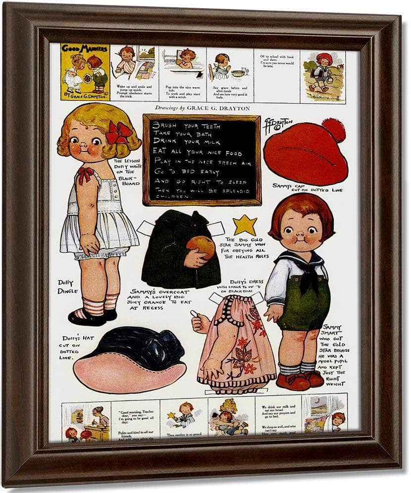 Dolly Dingle Paperdoll 2 By Grace G Drayton Fine Art Print
