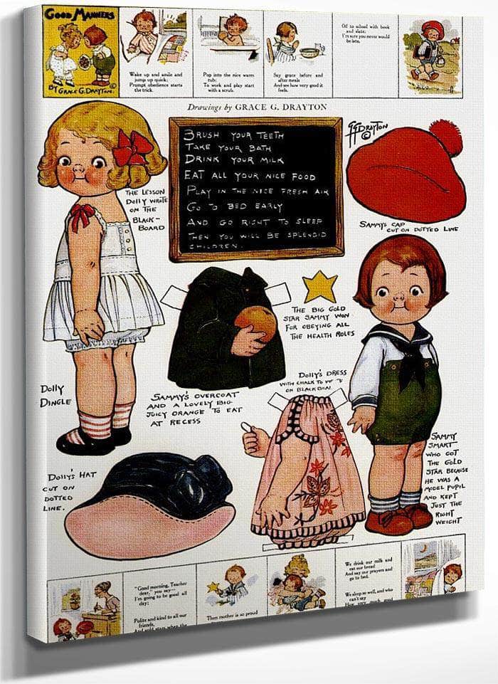 Dolly Dingle Paperdoll 2 By Grace G Drayton Fine Art Print