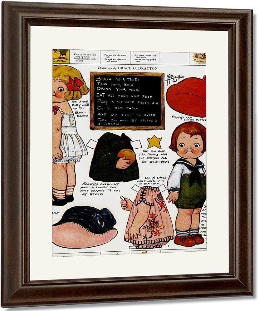 Dolly Dingle Paperdoll 2 By Grace G Drayton Fine Art Print