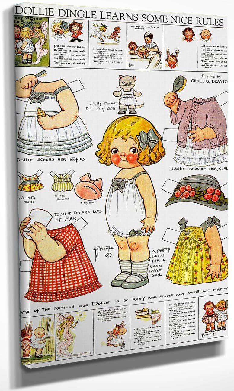 Dolly Dingle Paperdoll 3 By Grace G Drayton Fine Art Print