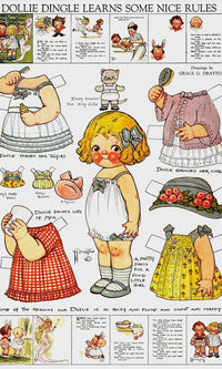 Dolly Dingle Paperdoll 3 By Grace G Drayton Fine Art Print