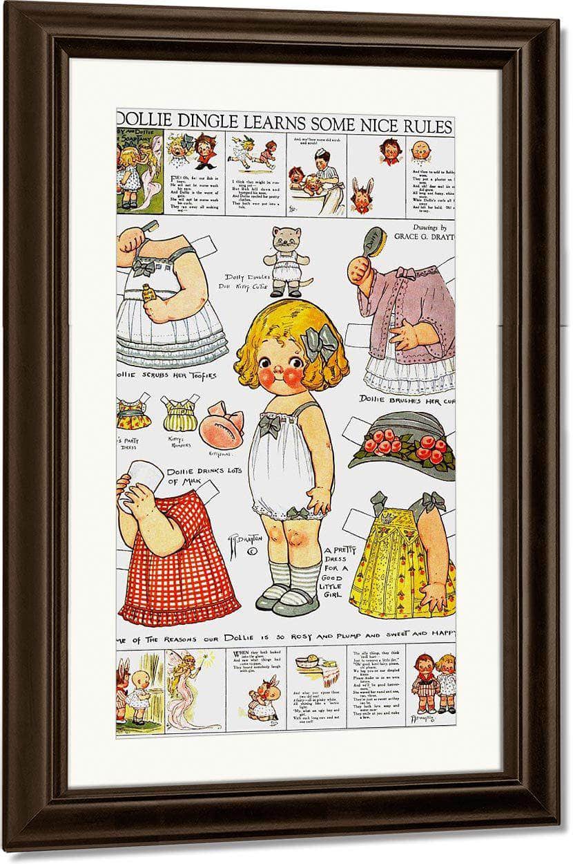 Dolly Dingle Paperdoll 3 By Grace G Drayton Fine Art Print