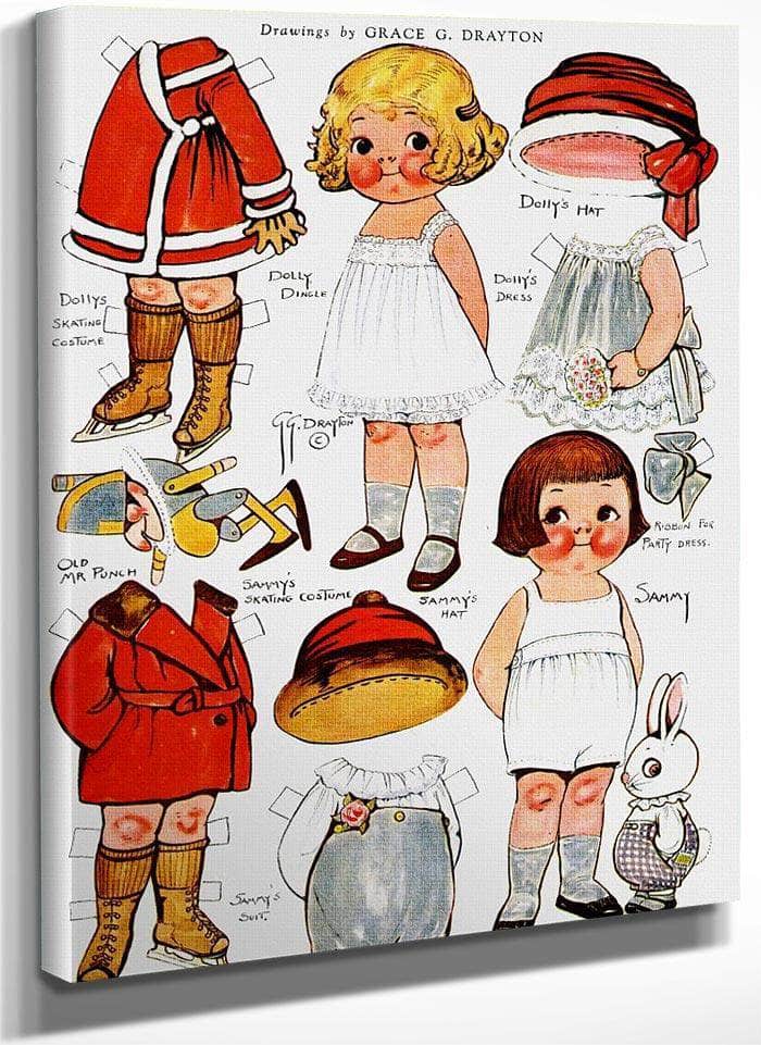 Dolly Dingle Paperdoll 4 By Grace G Drayton Fine Art Print