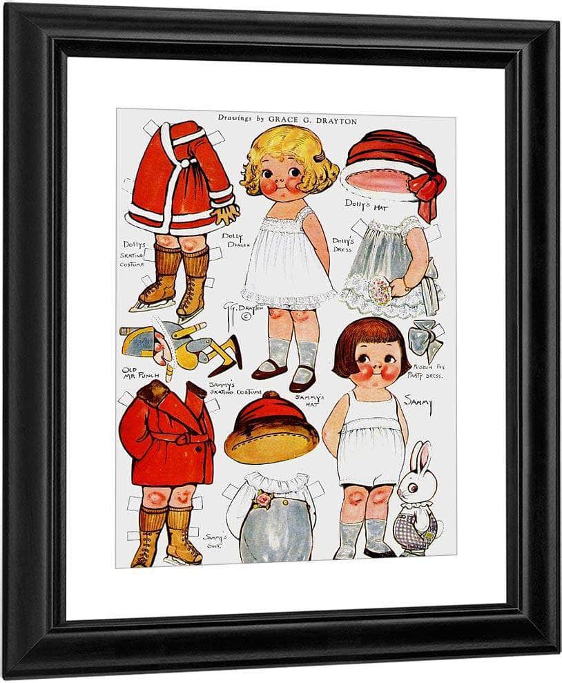 Dolly Dingle Paperdoll 4 By Grace G Drayton Fine Art Print