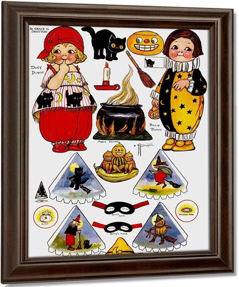 Dolly Dingle Paperdoll 5 By Grace G Drayton Fine Art Print