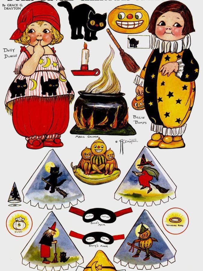 Dolly Dingle Paperdoll 5 By Grace G Drayton Fine Art Print