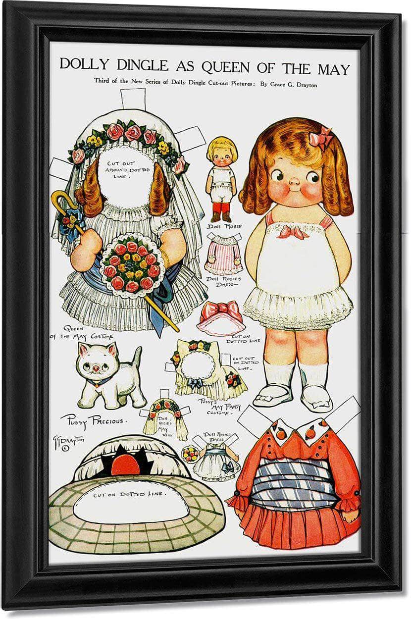 Dolly Dingle Paperdoll 6 By Grace G Drayton Fine Art Print