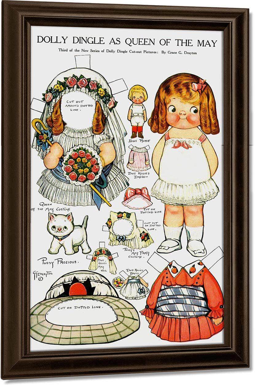 Dolly Dingle Paperdoll 6 By Grace G Drayton Fine Art Print